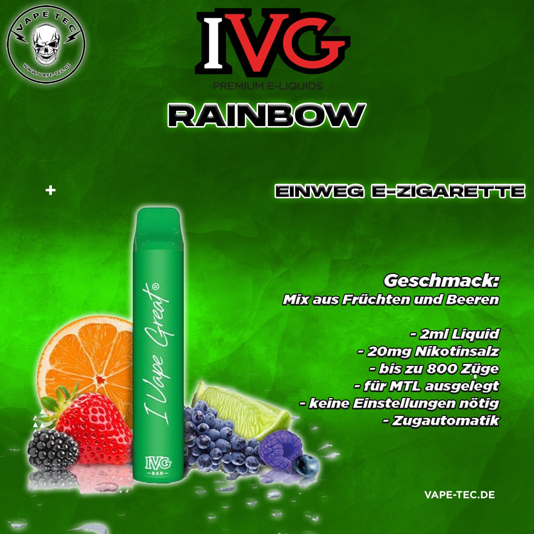 IVG BAR Einweg E-Zigarette Rainbow 20mg