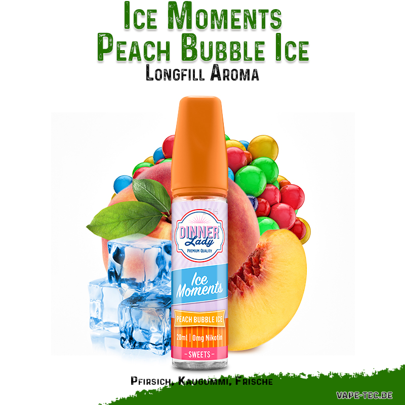 Dinner Lady Ice Moments Peach Bubble Ice Aroma 20ml