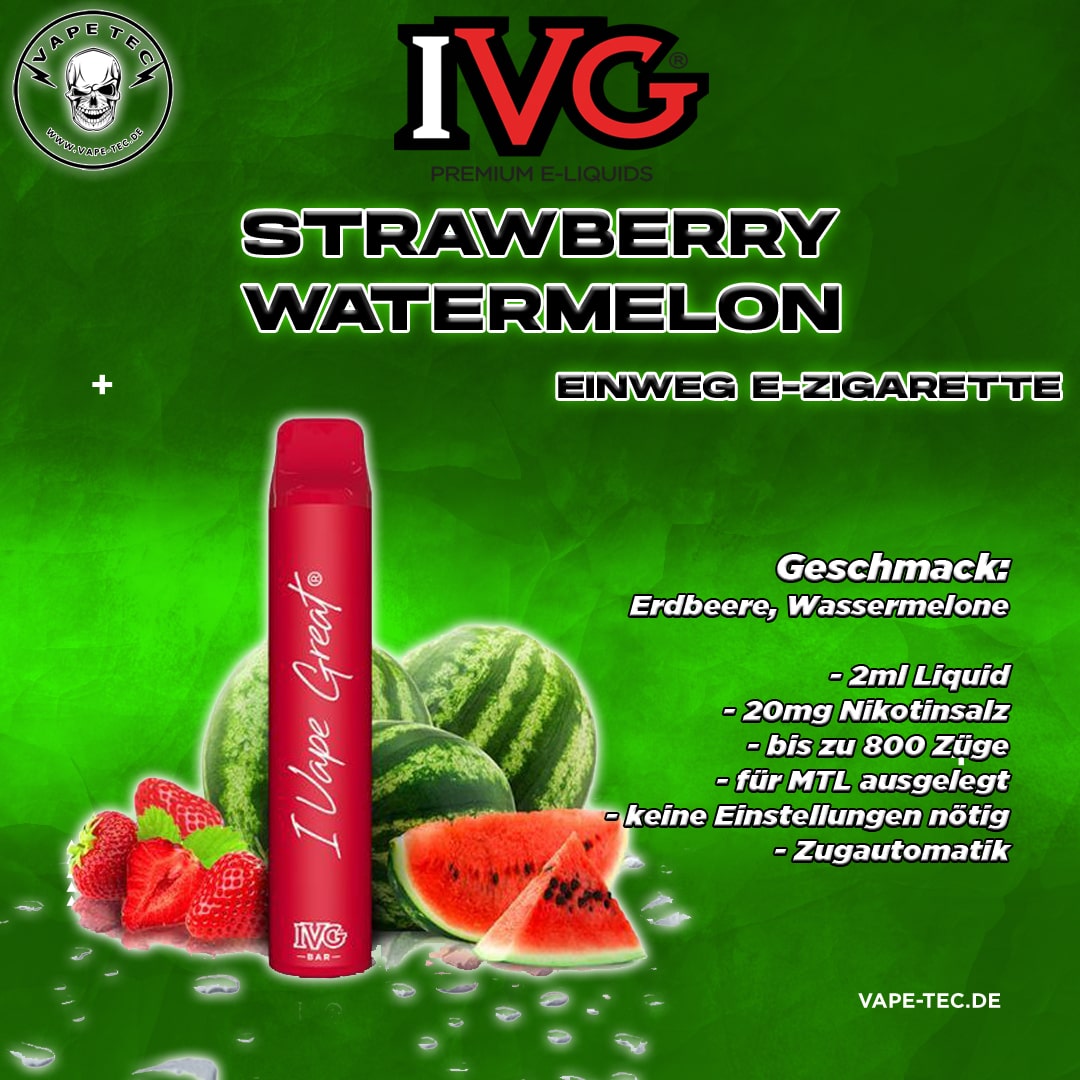 IVG BAR Einweg E-Zigarette Strawberry Watermelon 20mg