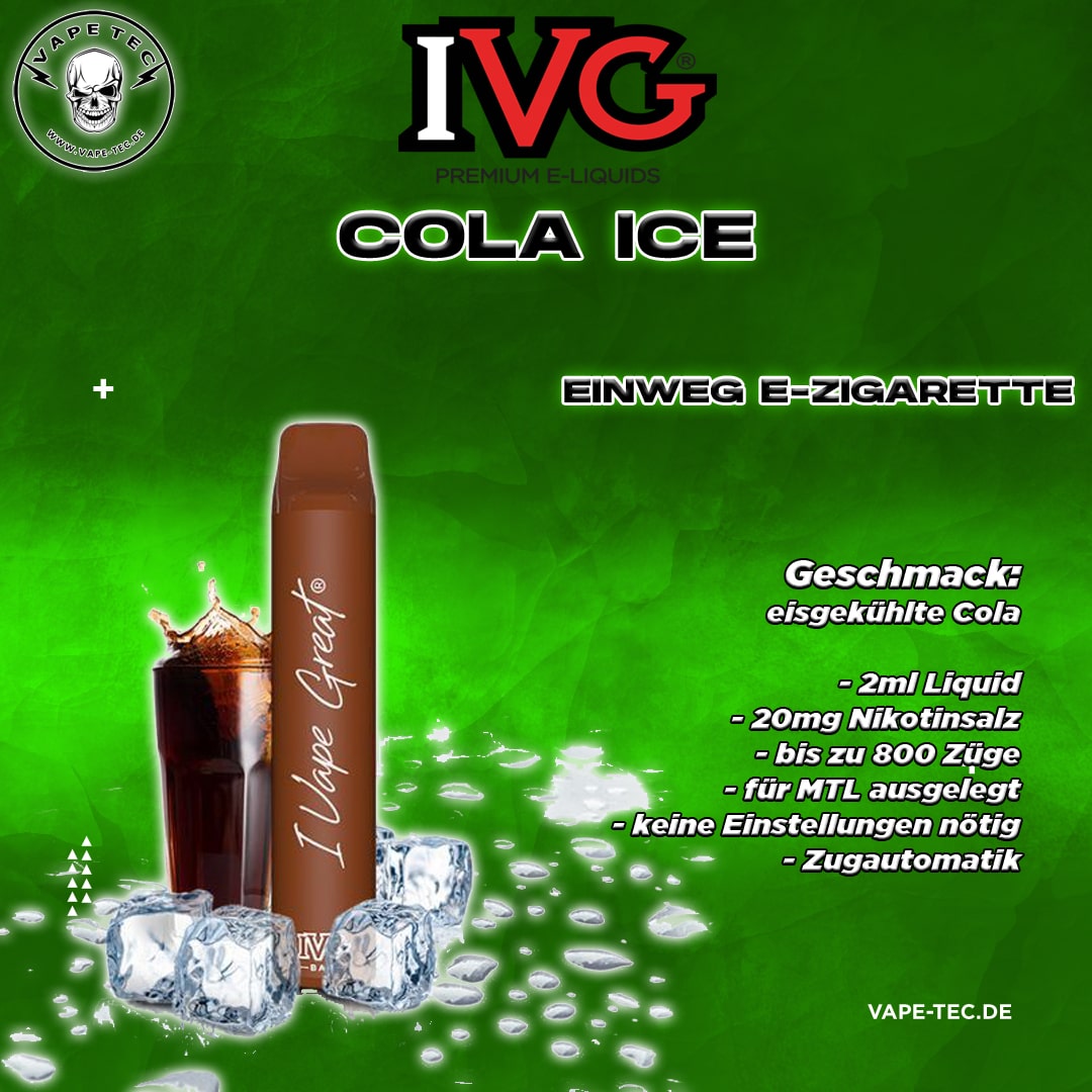 IVG BAR Einweg E-Zigarette Cola Ice 20mg