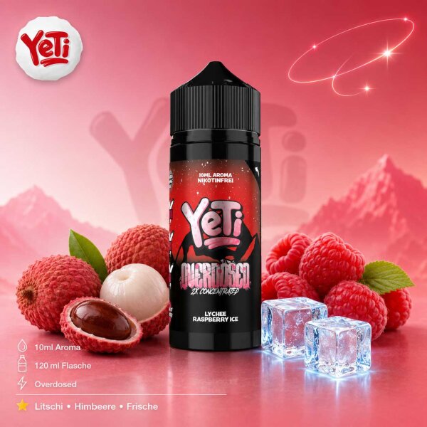 Yeti Overdosed Lychee Raspberry Ice - Longfill Aroma 10ml