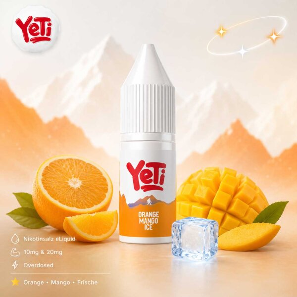 Yeti Summit Orange Mango Ice Nikotinsalz Liquid 10 ml