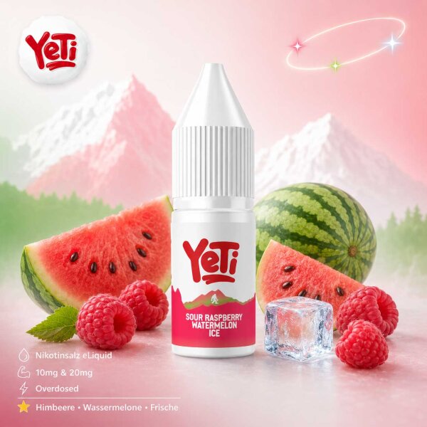 Yeti Summit Sour Raspberry Watermelon Ice Nikotinsalz Liquid 10 ml