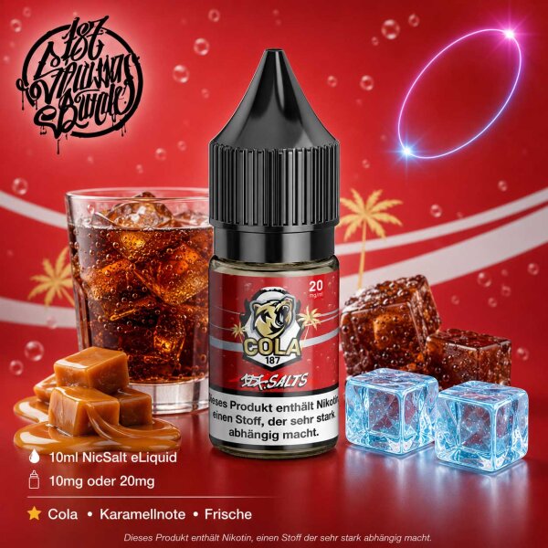 187 Strassenbande Cola 187- Nikotinsalz eLiquid 10ml