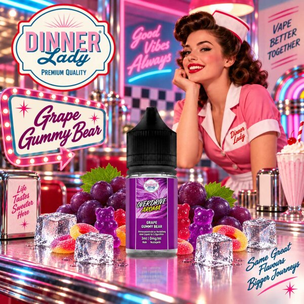 Dinner Lady Overdrive Grape Gummy Bear Aroma
