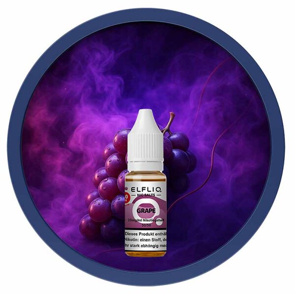 Elfbar Elfliq Grape Nikotinsalz Liquid 10 ml