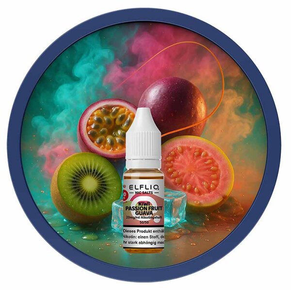 Elfbar Elfliq Kiwi Passion Fruit Guava Nikotinsalz Liquid 10 ml