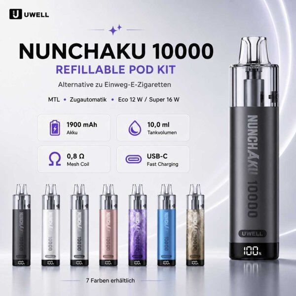 Uwell Nunchaku 10000 Refillable Pod Kit