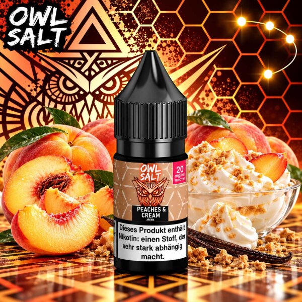 OWL Salt Peaches & Cream - Nikotinsalz eLiquid 10ml