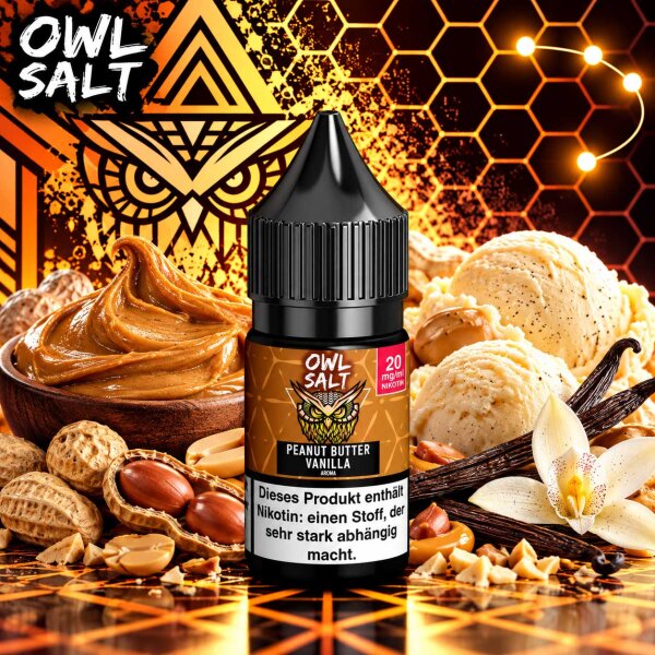 OWL Salt Peanut Butter Vanilla - Nikotinsalz eLiquid 10ml