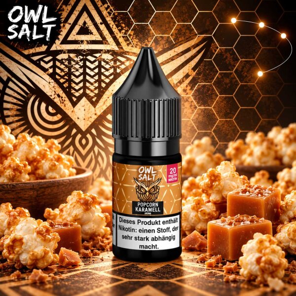 OWL Salt Popcorn Karamell - Nikotinsalz eLiquid 10ml