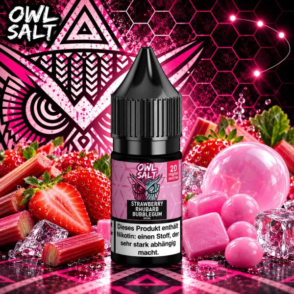 OWL Salt Strawberry Rhubarb Bubblegum - Nikotinsalz eLiquid 10ml