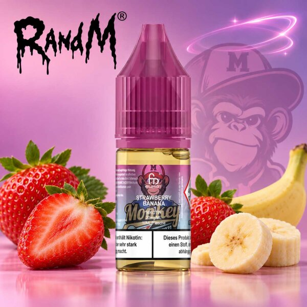 RandM Tornado Strawberry Banana - Nikotinsalz eLiquid 10ml