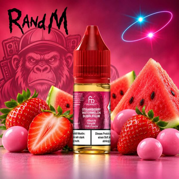 RandM Tornado Strawberry Watermelon Bubblegum - Nikotinsalz eLiquid 10ml